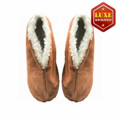Beige echte suede spaanse sloffen dames maat 37