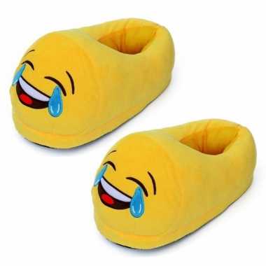 Dames lachende smiley sloffen