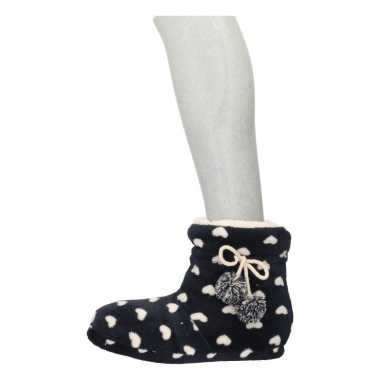 Dames sloffen in het navy