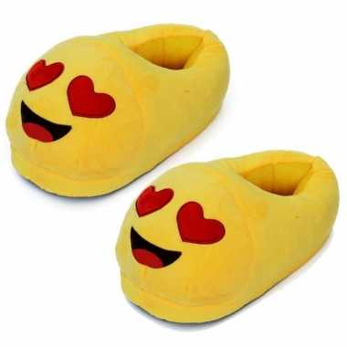 Dames verliefde smiley sloffen