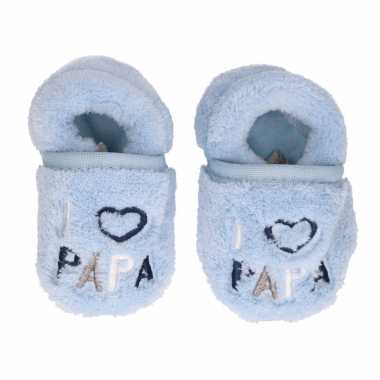 Geboorte jongen kado babyslofjes i love papa