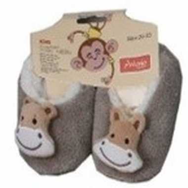 Kraamcadeau kinderslofjes/sloffen aap