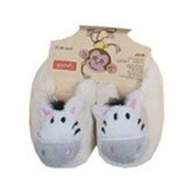Kraamcadeau kinderslofjes/sloffen zebra