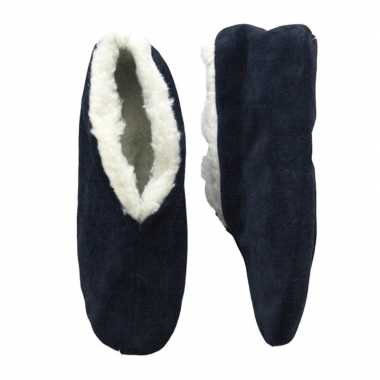 Navy echte suede spaanse sloffen heren maat 43
