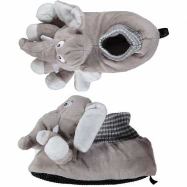 Olifanten sloffen/sloffen hoog model voor kinderen