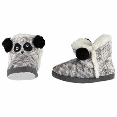 Panda sloffen/sloffen hoog model voor kinderen