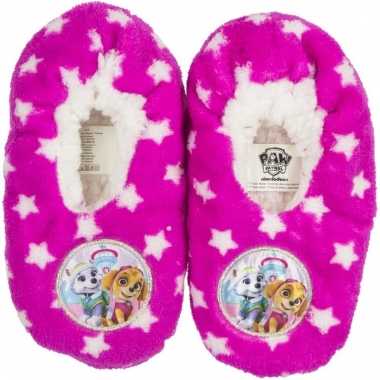 Paw patrol sloffen fuchsia roze voor meisjes