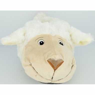 Pluche warme dieren sloffen schaapjes/lammetjes voor dames maat 36/37
