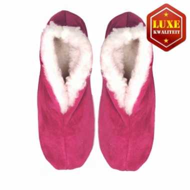 Roze echte suede spaanse sloffen dames maat 36