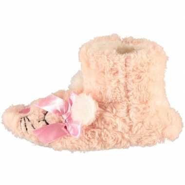 Roze hoge huissloffen/sloffen muizen voor meisjes/peuters