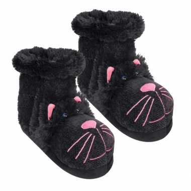 Slof sokken zwarte kat