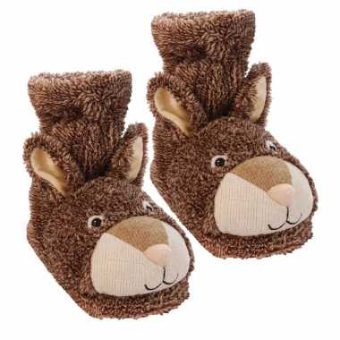 Warme huissokken konijn