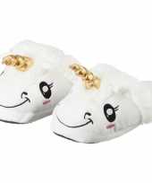 Cadeau kinderslofjes sloffen eenhoorn unicorn met anti slip zool voor kinderen