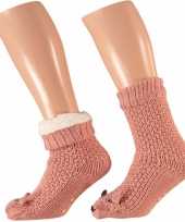 Kattenprint slofsokken dames