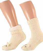 Muizenprint slofsokken dames